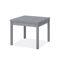 [A17606] Tavolo pranzo grigio cemento apribile libro in legno nobilitato cm 90x90-180