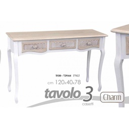 [GIC729164] Tavolo scrivania shabby stile anticato charme cm 120 x 40 x 78 h