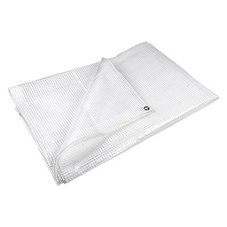 [DFL6066504] Telone Retinato Con Occhielli Mt 4 X 6 Bianco - 160 Gr./Mq.