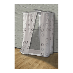 [3FUP017700] Tenda Doccia Cerchi Grigi 180X200Cm