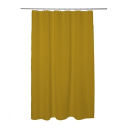 [19921583] Tenda doccia in poliestere a nido d'ape Senape 180x0,1x h200 cm