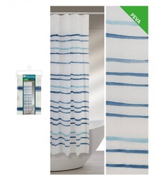 [19903589] Tenda doccia strice acquarello blu, 180 x 200