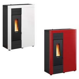 [DFL7001596] Termostufa A Pellet 'Virna' Colore Bordeaux