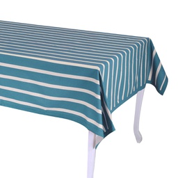 [V7921450000] Tovaglia pop righe blu petrolio rettangolare cm140x240