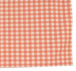 [V9130620000] Tovaglia quadretti arancio jm-2156 cm. 140 x 140