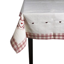 [V0815270000] Tovaglia red heart quadro cm140xh140x1,5