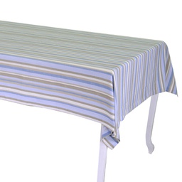 [V7906480000] Tovaglia stripe avio tinto in filo cm140x180