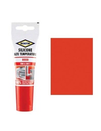 [015480] Tubo di silicone rosso Bostik ad alta resistenza termica da 60 ml.