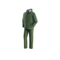 [1944923] Tuta da lavoro antistrappo in PVC verde impermeabile, taglia XXL - Il completo perfetto per le tue esigenze lavorative!