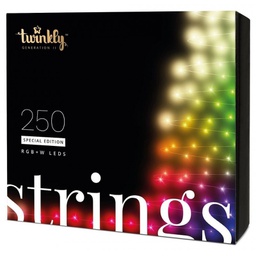 [1998754] Twinkly STRINGS Luci di Natale Smart 250 Led RGBW II Generazione Cavo Nero