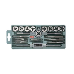 [VAL1452085] Valex Kit Set 20 Maschi e Filiere, Filiera Acciaio Inox per Filettatura, Cassetta.
