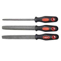 [018063] Valex Set Serie Raspe Raspa Tonda Semitonda Piatte 3pz Manico Plastica 1461545