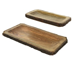 [20035801] Vassoio In Legno 21X41,5X3Cm Naturale