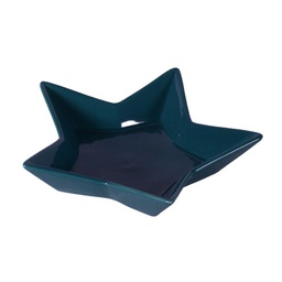 [V61047300BL] Vassoio ceramica verde stella cm22x22h4,3