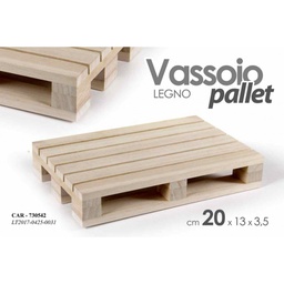 [GIC730542] 36x Vassoio in legno mini pallet 20 x 13 x 3.5 h