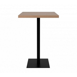 [FZ95740] avolo alto Quadrato 105 cm piano rovere e base nera  Quantità  cm 70x70xh.105