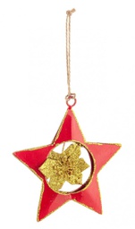 [B0937952] 12x Pendaglio Flavour Stella Rosso