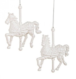 [B0922116] 12x Pendaglio Sophie Cavallino Bianco Ass2