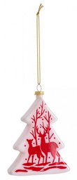 [B0937548] 12x Pendaglio Vt Reindeer Pino Bianco
