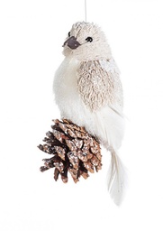[B0931057] 12x Pendaglio Wintery Uccellino C