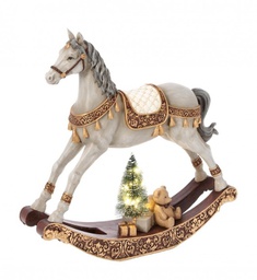 [B0971503] 2x Cavallino A Dondolo Edwyn Oro