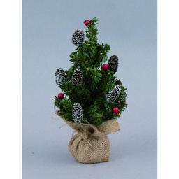 [19626434] Albero con pigne idea regalo cm 18 pz 1