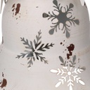 Campana metallo fiocchi di neve oro e crema cm ø23h28