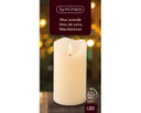 Candela LED a Stoppino Ondulato in Cera Stabile per Uso Interno H 13 x Ø 7 cm