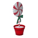 Caramella metallo lecca-lecca con vaso rosso cm11,5x9h25,5