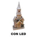 Casetta legno con led naturale cm22x10h47