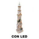 Casetta legno con led naturale cm14x12h69