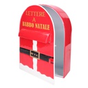 Cassetta posta metallo babbo natale rosso nbd-9060 cm22,5x12h30