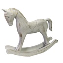 Cavallo a dondolo legno bianco cm37x8h32