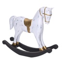 Cavallo a dondolo legno bianco cm42x8h31