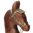 Cavallo legno rivestito metallo oro cm40x11h46