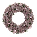 Coroncina con pigne rosa cmø30