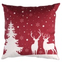 Cuscino tessuto cervo rosso e bianco cm43x43