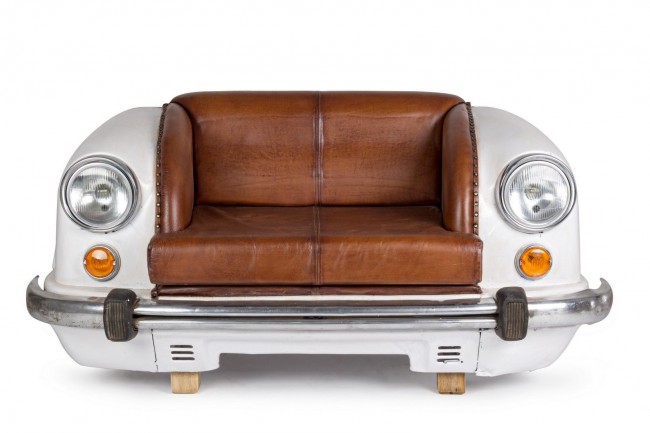 Divano vintage macchina con fari cm 159 x 65