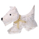 Fermaporta tessuto cane bianco cm35x5h26
