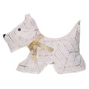 Fermaporta tessuto cane bianco cm35x5h26