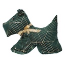 Fermaporta tessuto cane verde  cm35x5h26