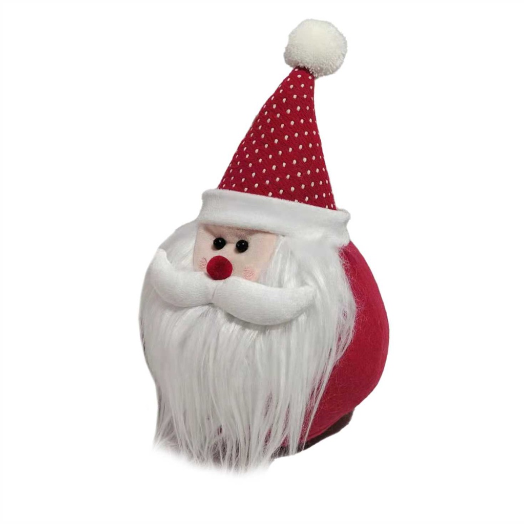Fermaporta tessuto babbo natale rosso cm11x11h30