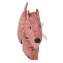 Fermaporta tessuto cane rosa  cm35x5h26