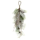 Festone innevato con pigne verde cm64x8h25