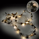 Festone stelle marrone con 20 micro ledcm210xh200x1 - a batteria