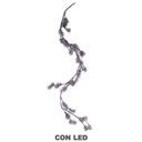 Festone verde innevato con 44 led cm180h20