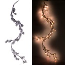 Festone verde innevato con 44 led cm180h20