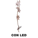 Festone stelle bianco con 20 micro led cm210xh200x1 - a batteria