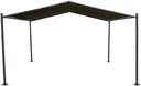 Gazebo Certeli quadrata forma Abri colori grafite-ardesia 4x4