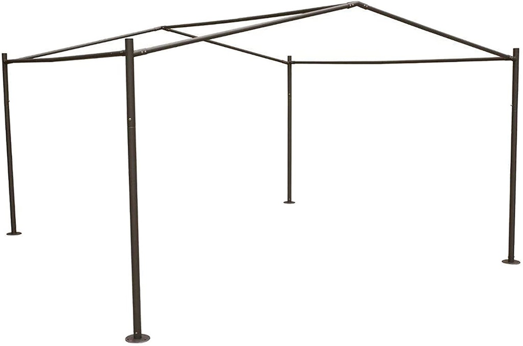 Gazebo Certeli quadrata forma Abri colori grafite-ardesia 4x4